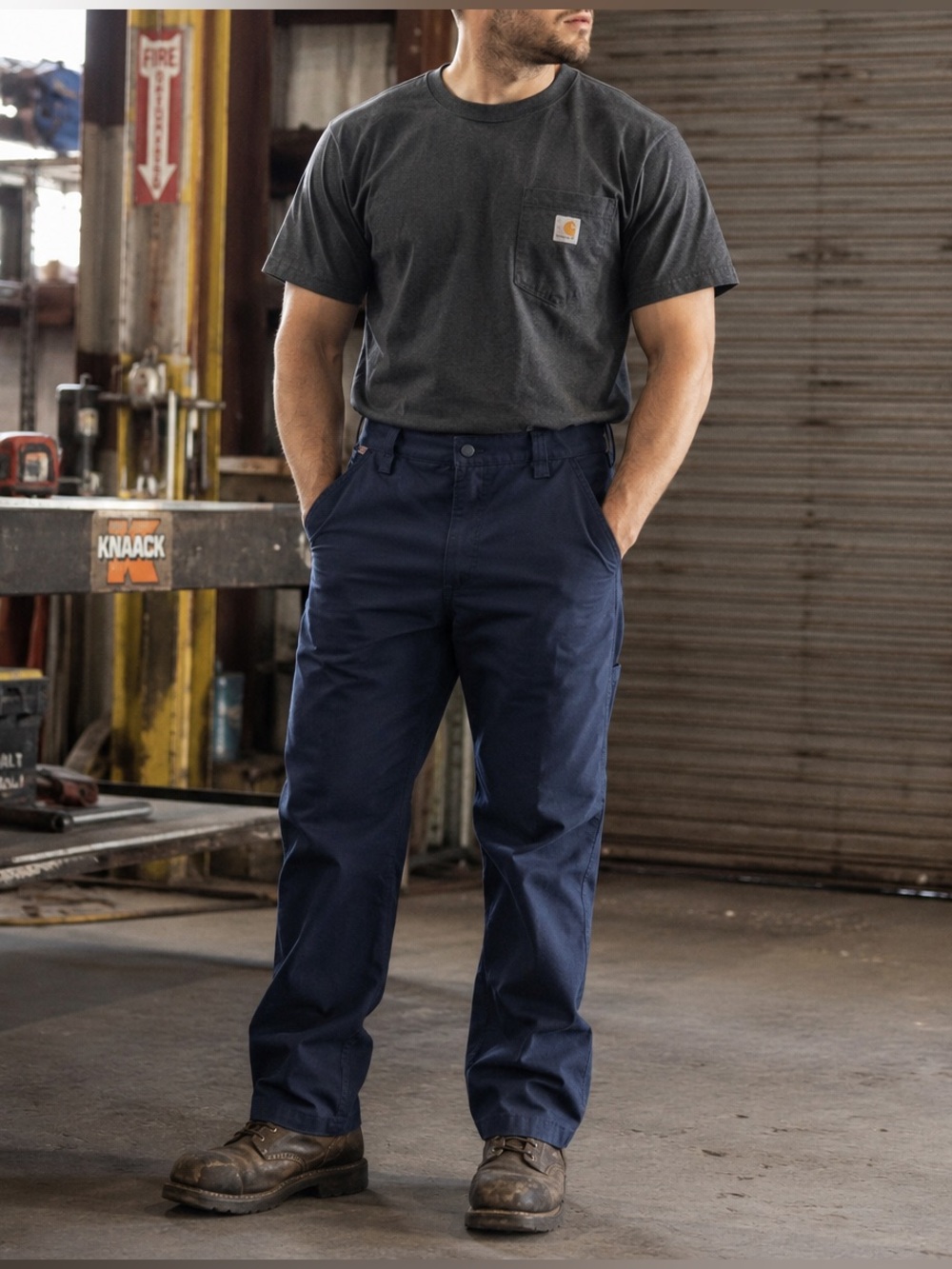Carhartt FR Force Ripstop Work Pants 40x32 Flame Resistant NFPA 2112 CAT 2 Navy